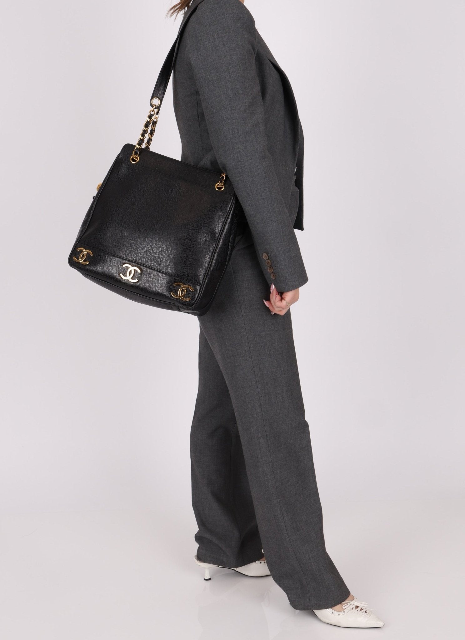 Chanel Caviar Triple CC Tote - FashioNica