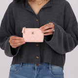 Chanel Caviar Zip Card Holder Key Pouch - FashioNica