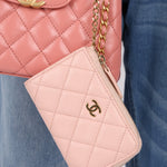 Chanel Caviar Zip Card Holder Key Pouch - FashioNica