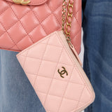 Chanel Caviar Zip Card Holder Key Pouch - FashioNica