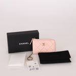 Chanel Caviar Zip Card Holder Key Pouch - FashioNica