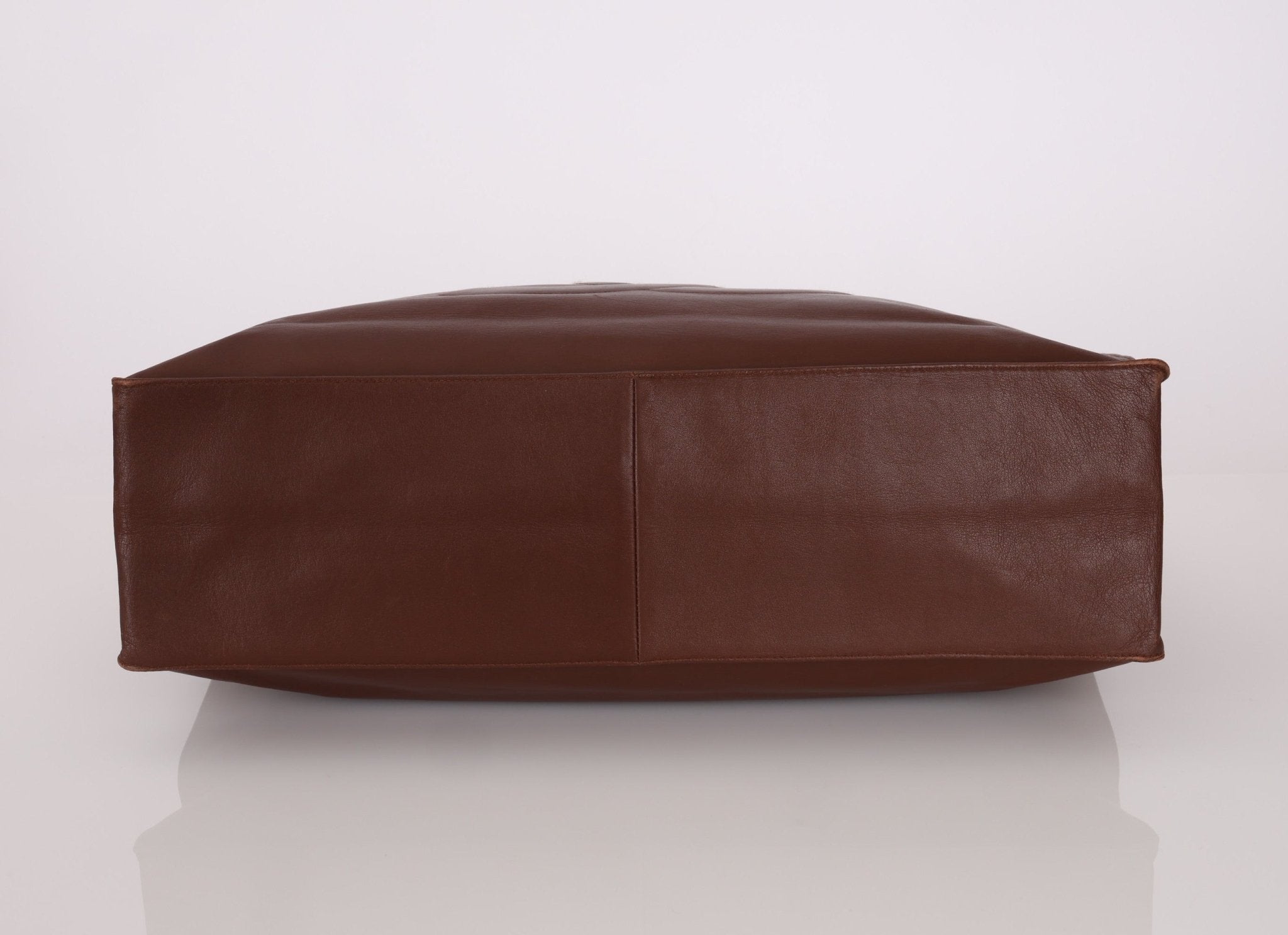 Chanel Chocolate Calfskin 24K GP Chunky Chain Tote - FashioNica