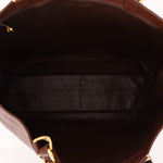 Chanel Chocolate Calfskin 24K GP Chunky Chain Tote - FashioNica