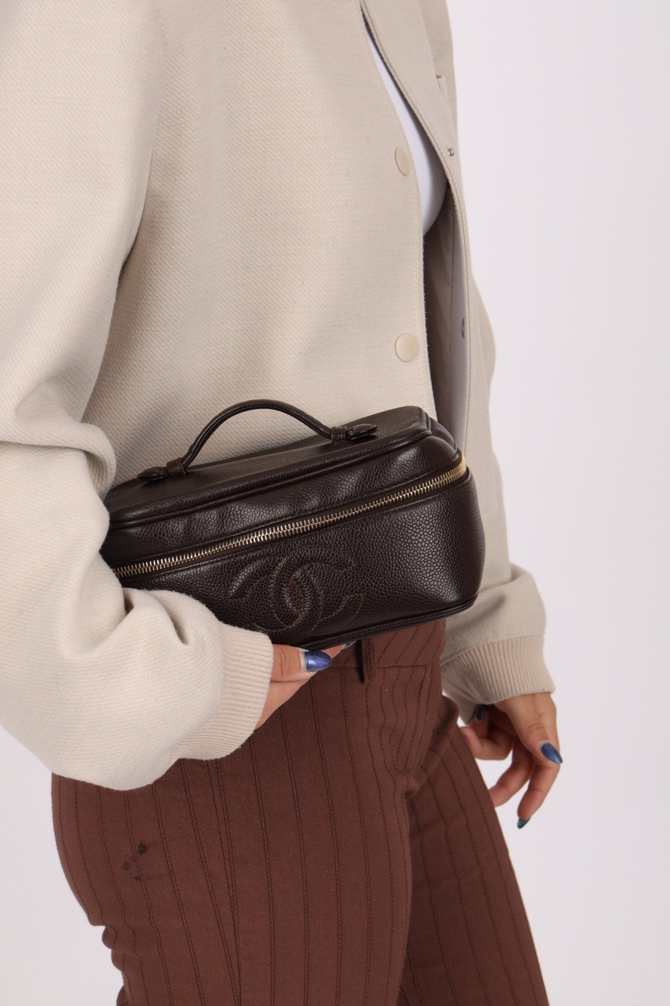 Chanel Chocolate Timeless Vanity Bag - FashioNica