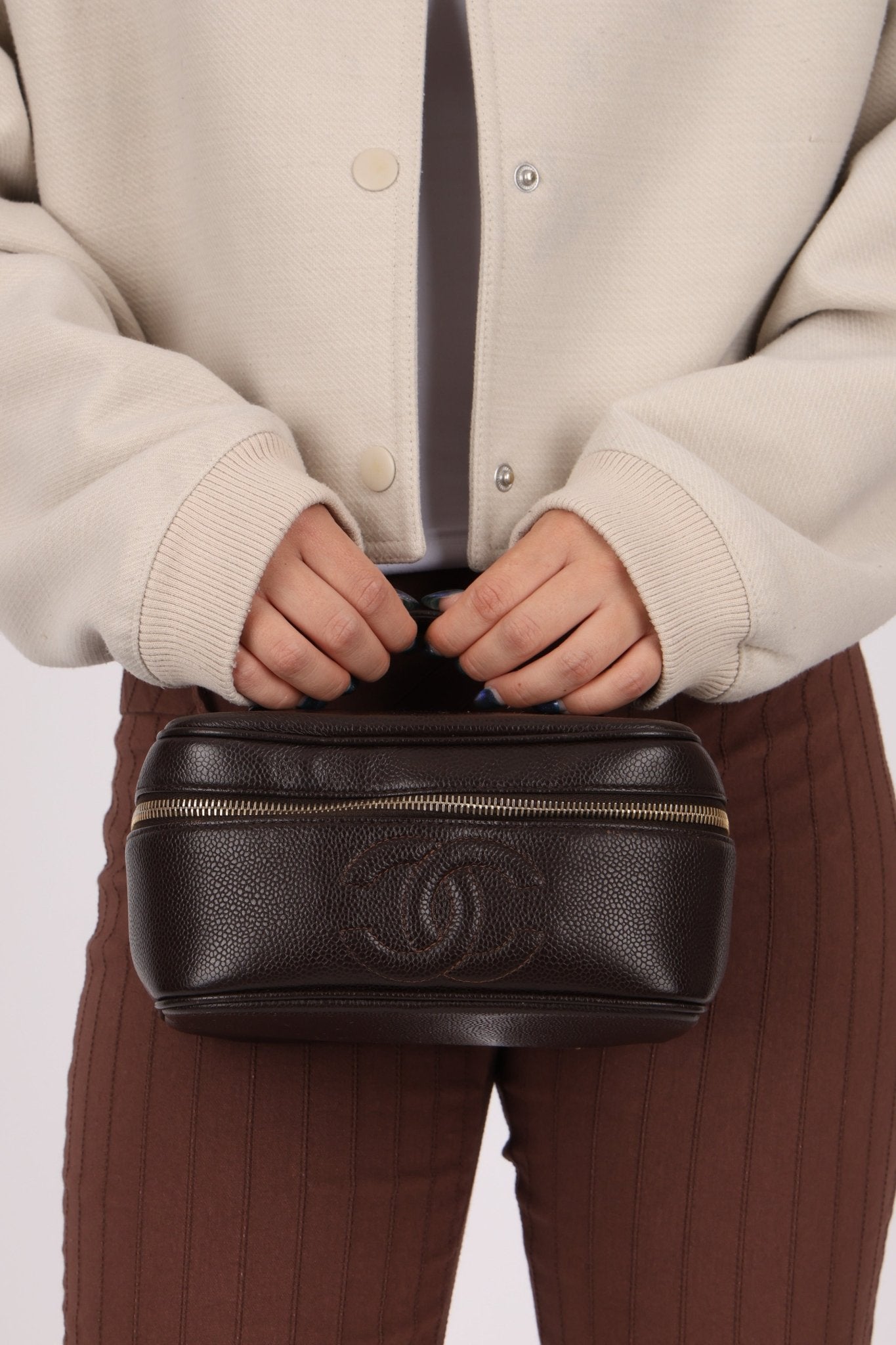 Chanel Chocolate Timeless Vanity Bag - FashioNica