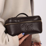 Chanel Chocolate Timeless Vanity Bag - FashioNica