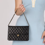 Chanel Lambskin Turnlock Single Half Flap 24K GP - FashioNica