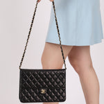 Chanel Lambskin Turnlock Single Half Flap 24K GP - FashioNica