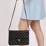 Chanel Lambskin Turnlock Single Half Flap 24K GP - FashioNica
