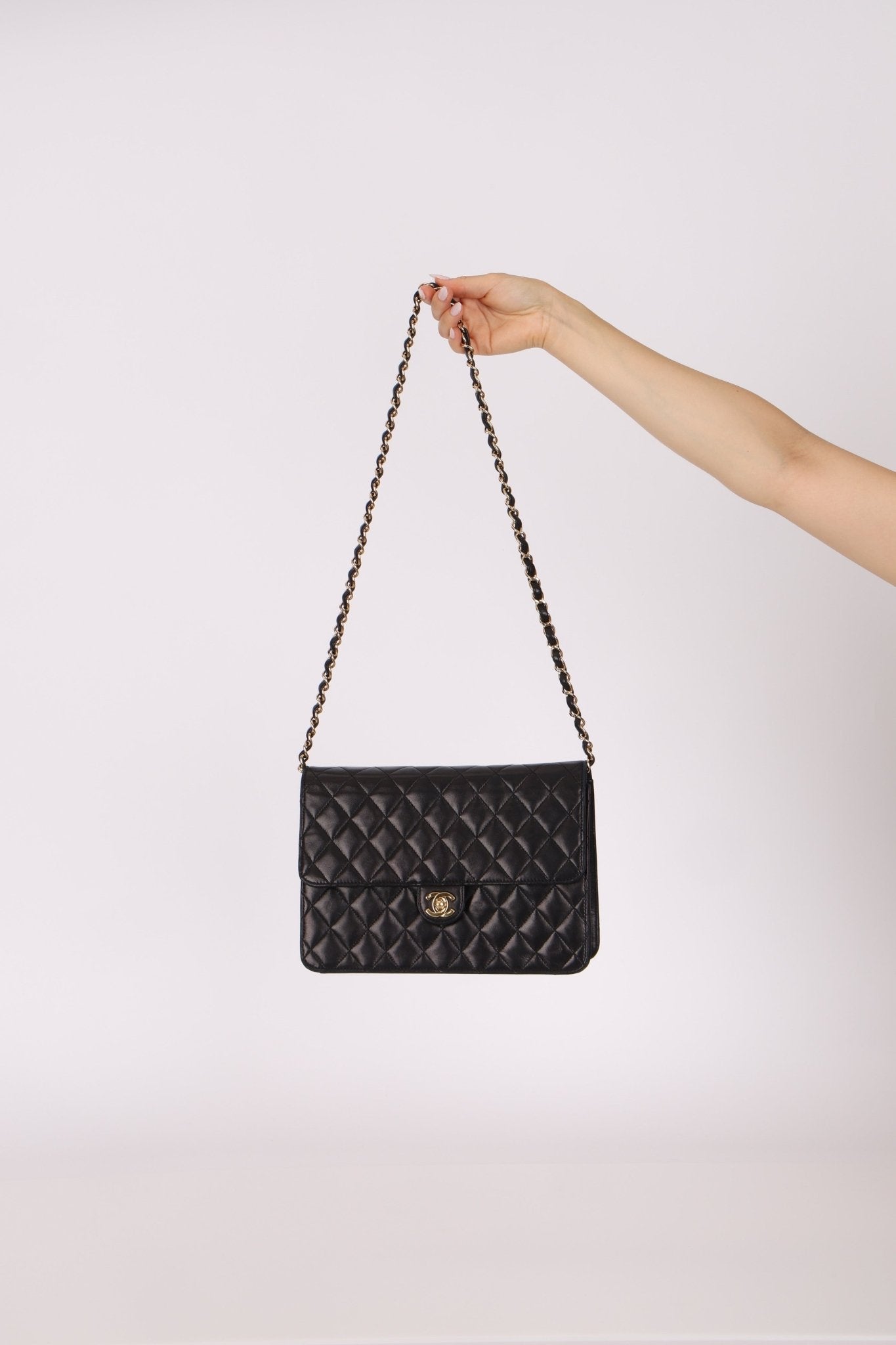 Chanel Lambskin Turnlock Single Half Flap 24K GP - FashioNica