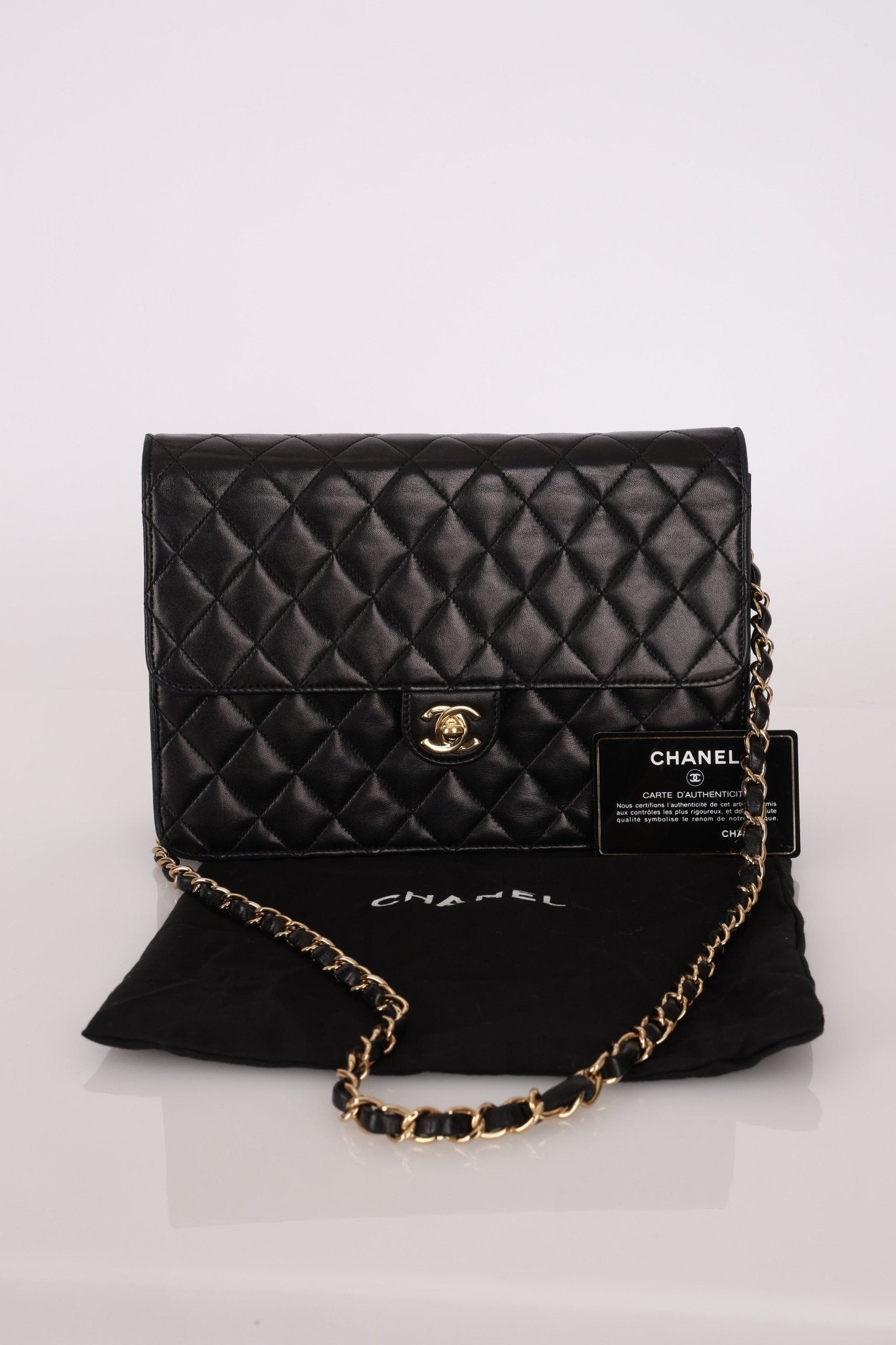 Chanel Lambskin Turnlock Single Half Flap 24K GP - FashioNica