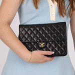 Chanel Lambskin Turnlock Single Half Flap 24K GP - FashioNica