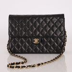 Chanel Lambskin Turnlock Single Half Flap 24K GP - FashioNica
