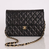 Chanel Lambskin Turnlock Single Half Flap 24K GP - FashioNica