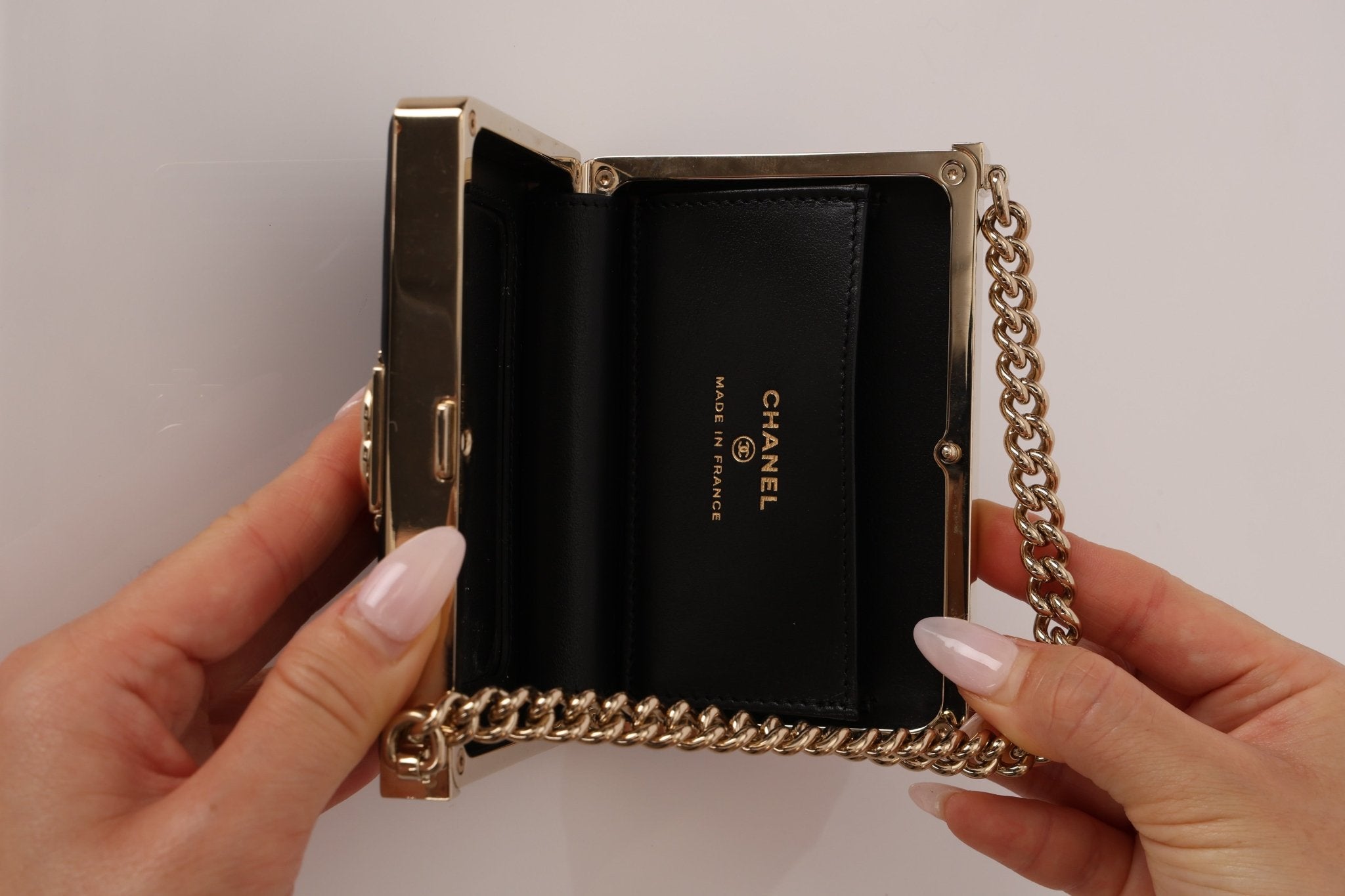 Chanel Patent Calfskin Boy Minaudière - FashioNica
