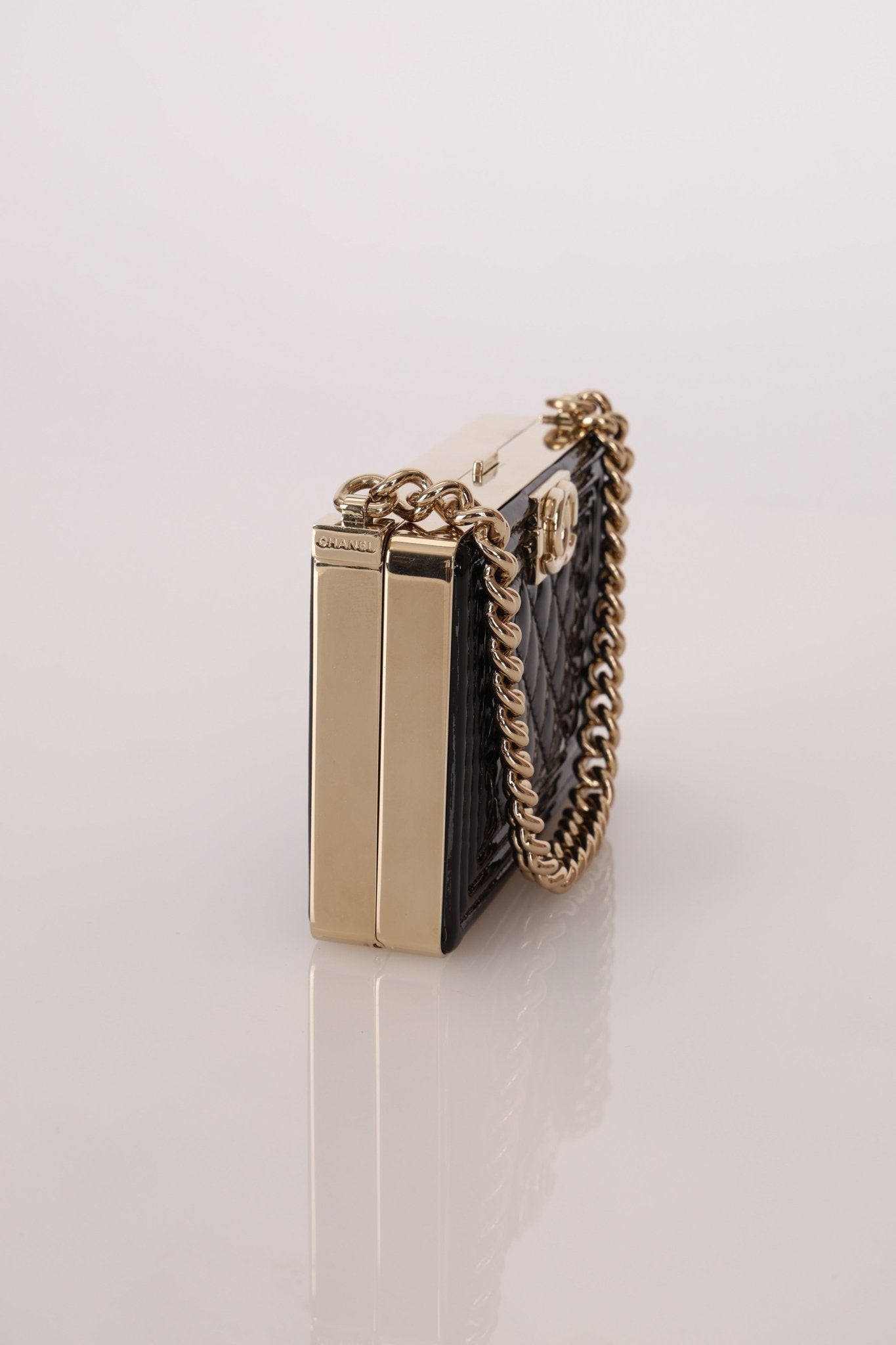 Chanel Patent Calfskin Boy Minaudière - FashioNica
