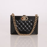 Chanel Patent Calfskin Boy Minaudière - FashioNica
