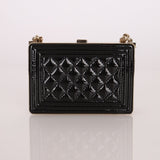Chanel Patent Calfskin Boy Minaudière - FashioNica