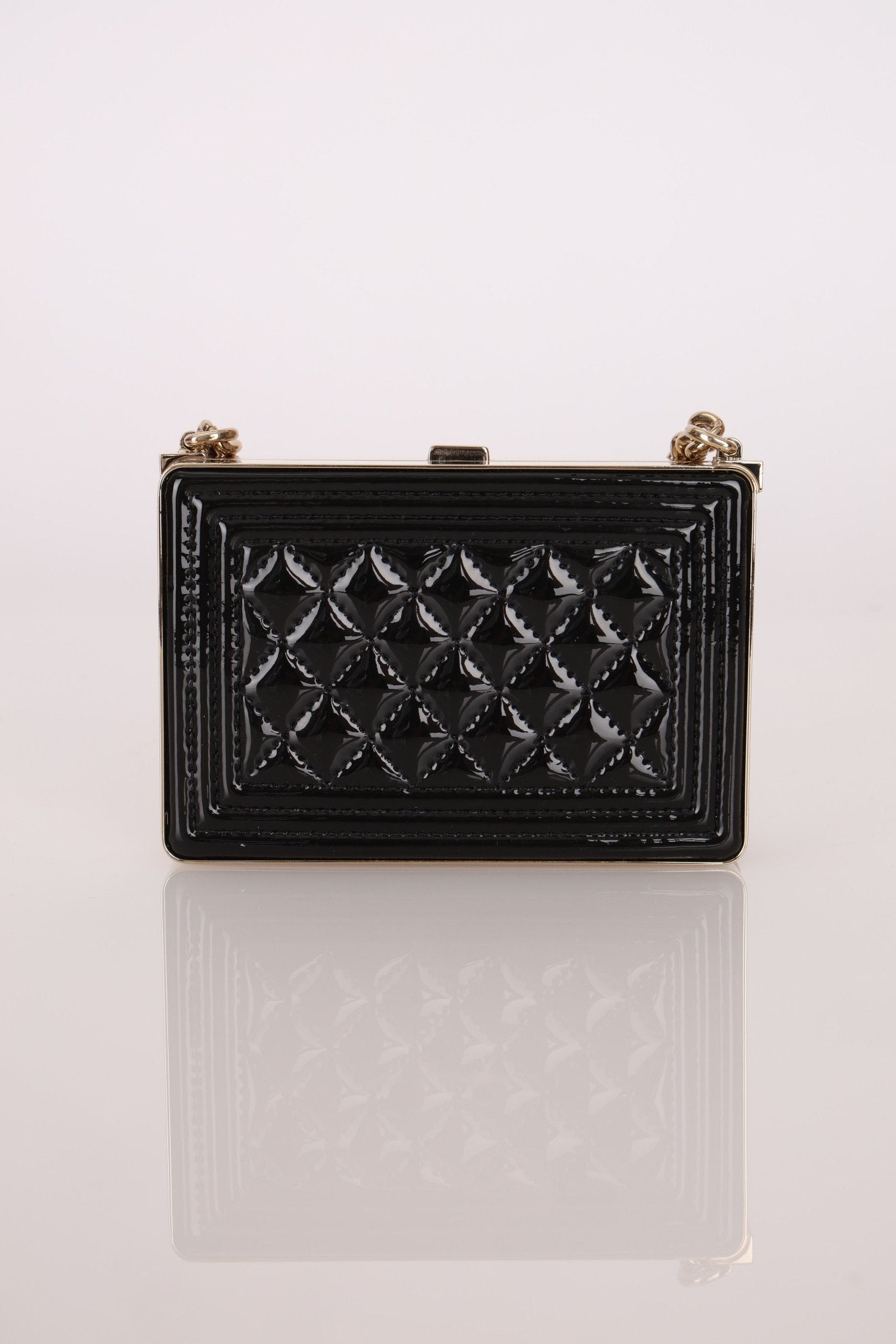Chanel Patent Calfskin Boy Minaudière - FashioNica