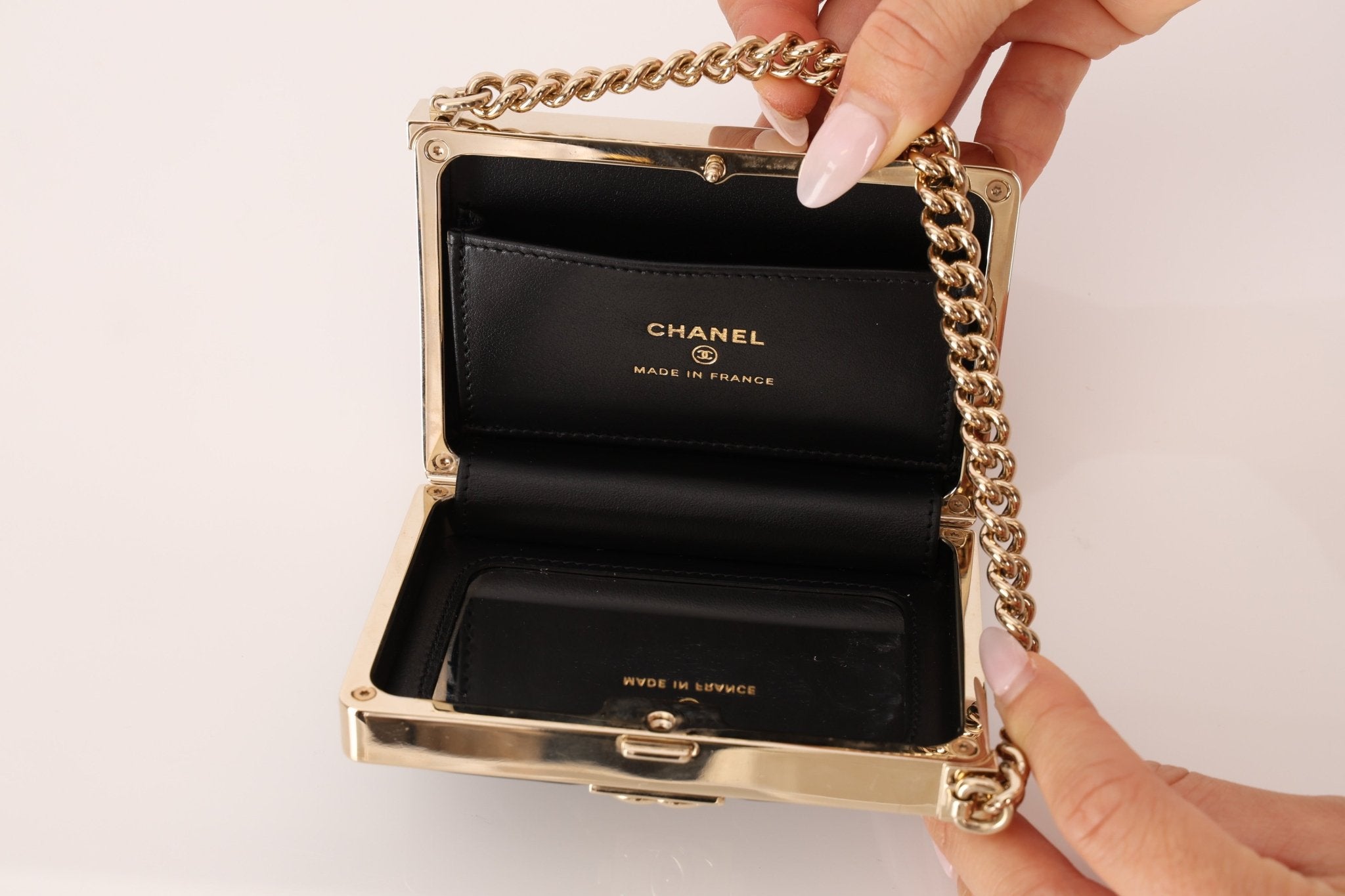 Chanel Patent Calfskin Boy Minaudière - FashioNica