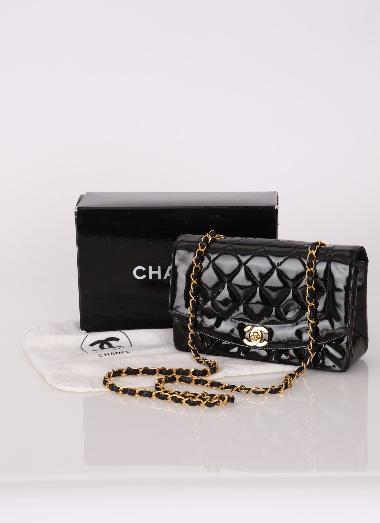 Chanel Patent Small Diana - FashioNica