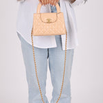 Chanel Quilted Aged Calfskin Beige Nano Kelly - FashioNica