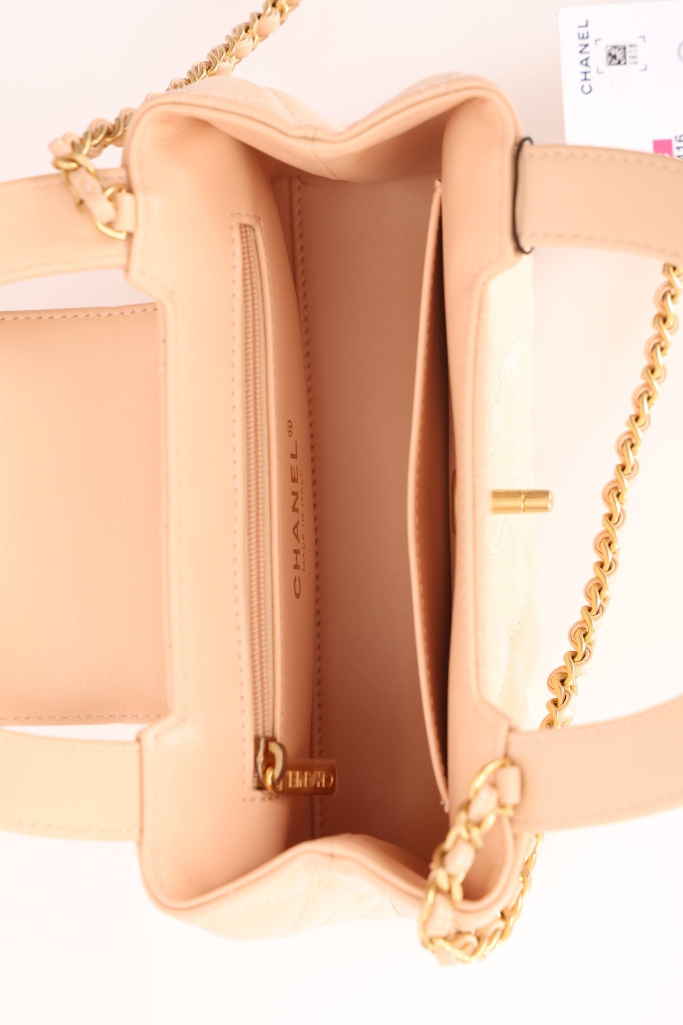 Chanel Quilted Aged Calfskin Beige Nano Kelly - FashioNica