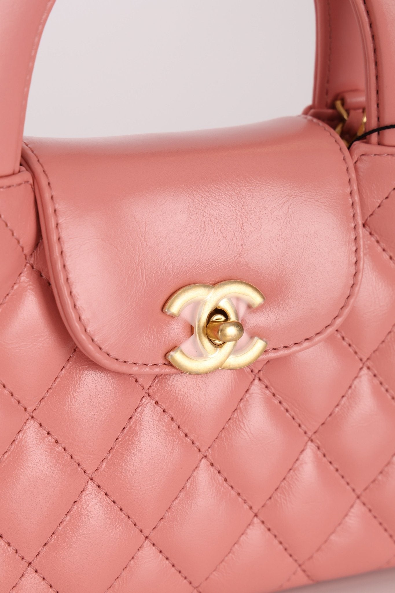 Chanel Quilted Aged Calfskin Pink Nano Kelly - FashioNica
