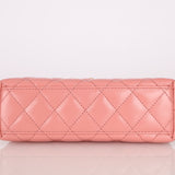 Chanel Quilted Aged Calfskin Pink Nano Kelly - FashioNica