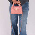 Chanel Quilted Aged Calfskin Pink Nano Kelly - FashioNica