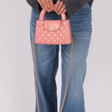 Chanel Quilted Aged Calfskin Pink Nano Kelly - FashioNica