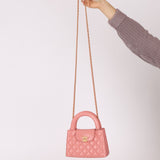 Chanel Quilted Aged Calfskin Pink Nano Kelly - FashioNica