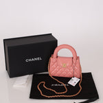 Chanel Quilted Aged Calfskin Pink Nano Kelly - FashioNica