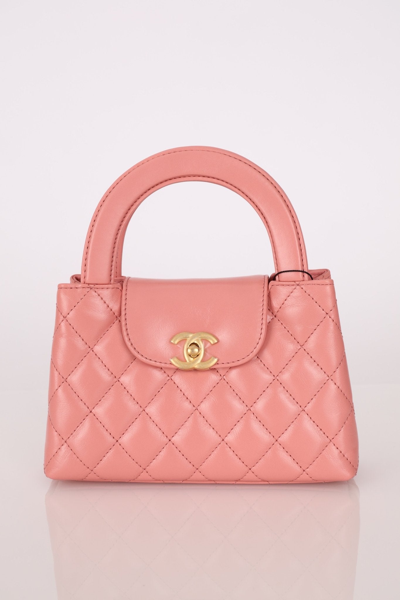 Chanel Quilted Aged Calfskin Pink Nano Kelly - FashioNica