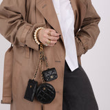 Chanel Runway Pearl Crown Trio Wristlet Multi Pouch - FashioNica