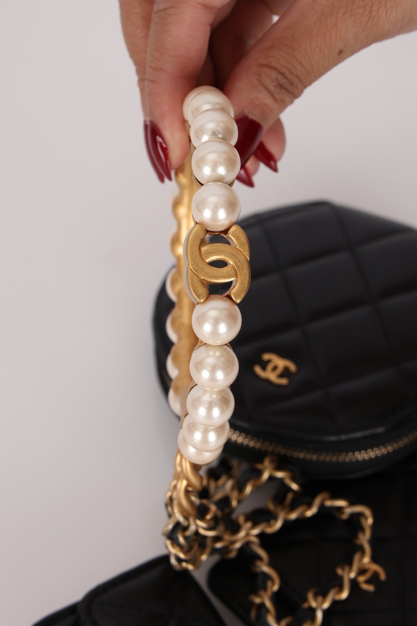 Chanel Runway Pearl Crown Trio Wristlet Multi Pouch - FashioNica