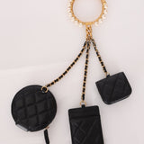 Chanel Runway Pearl Crown Trio Wristlet Multi Pouch - FashioNica