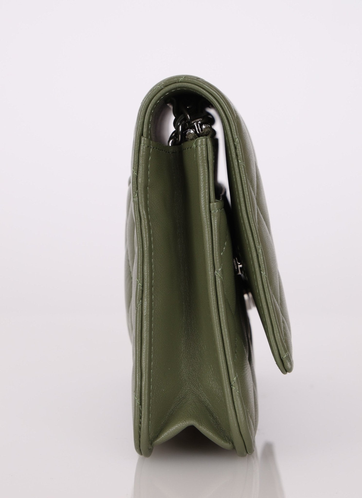 Chanel Sage Lambskin Wallet on Chain - FashioNica