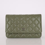 Chanel Sage Lambskin Wallet on Chain - FashioNica
