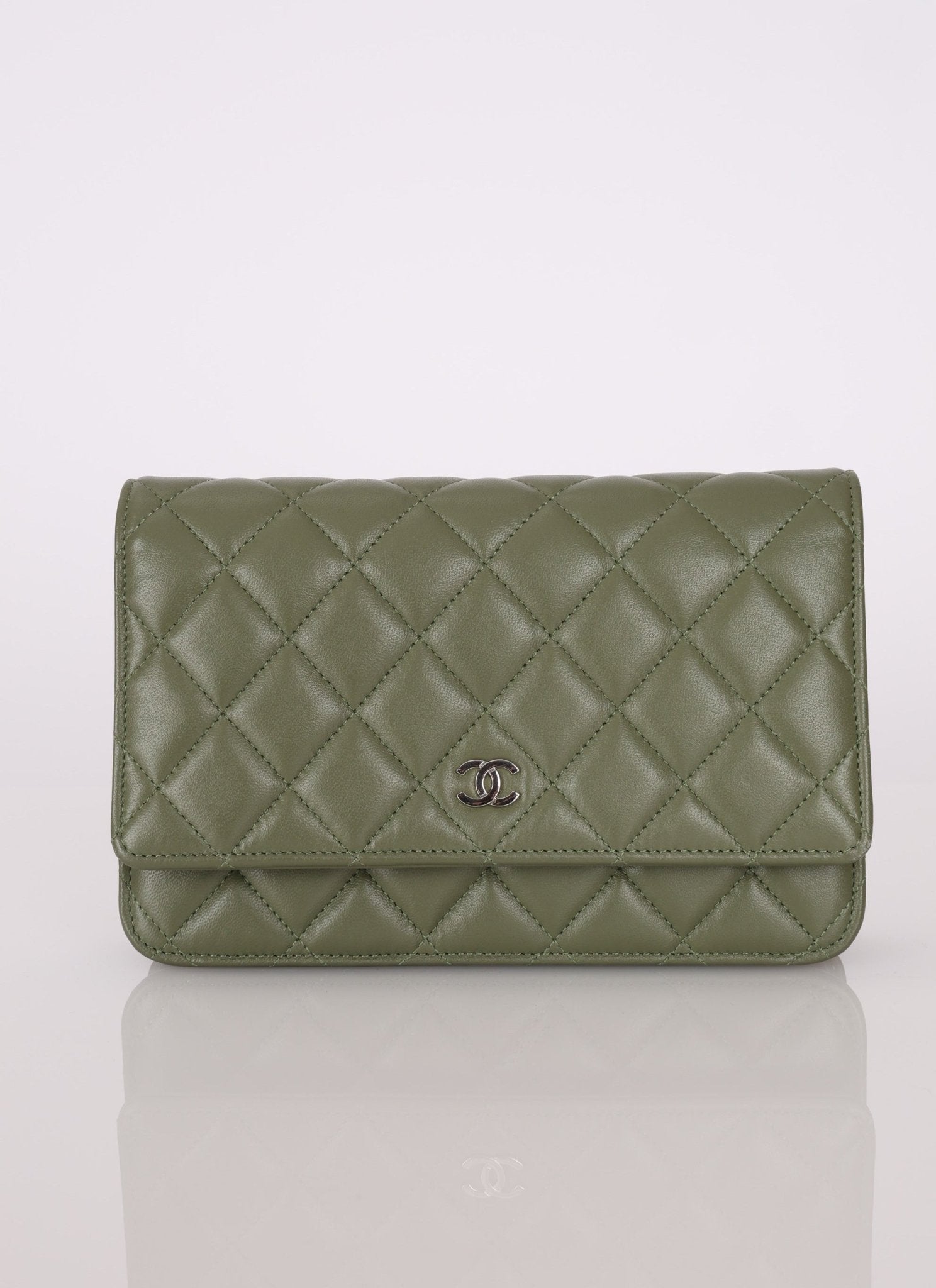 Chanel Sage Lambskin Wallet on Chain - FashioNica