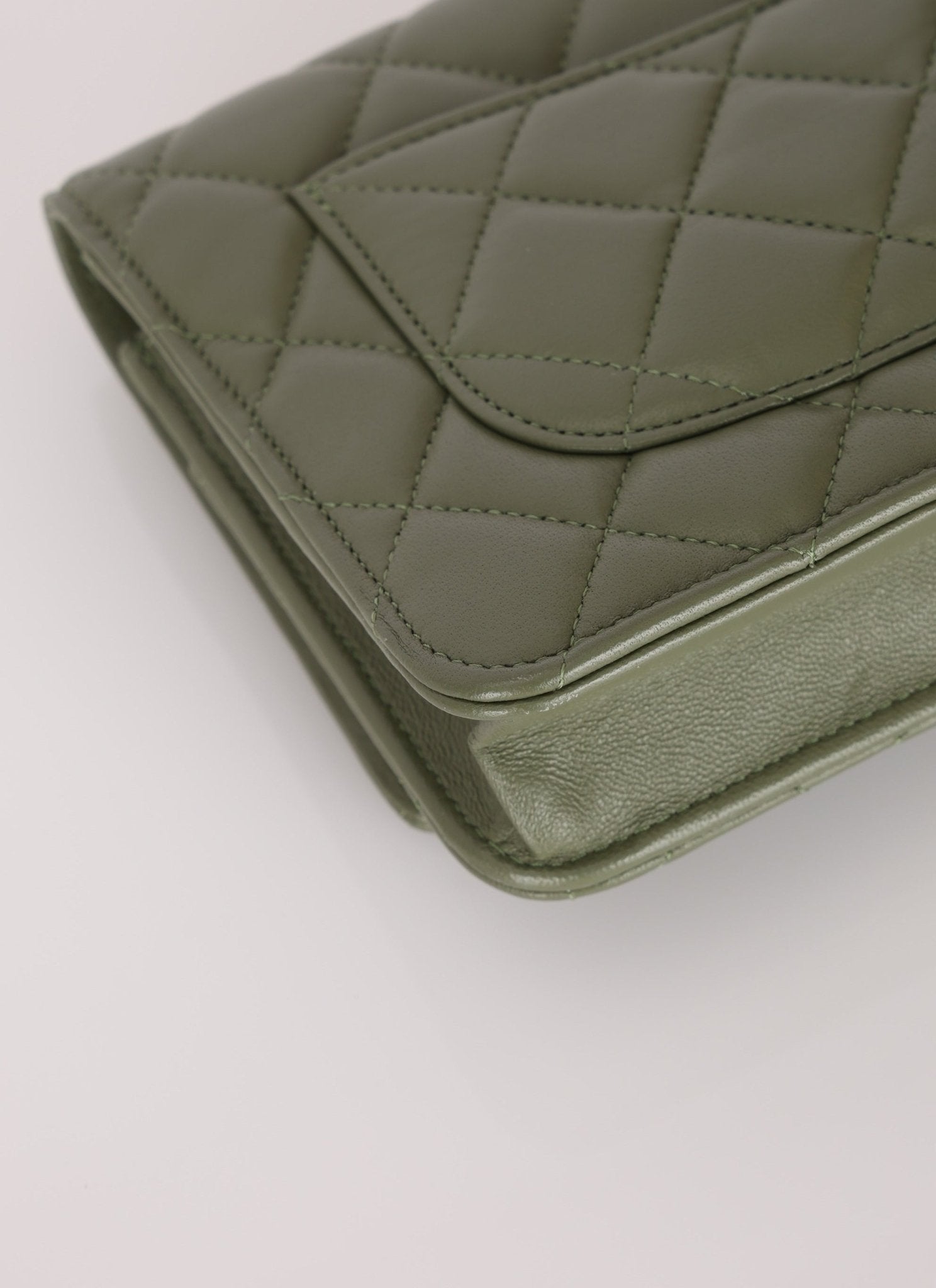 Chanel Sage Lambskin Wallet on Chain - FashioNica