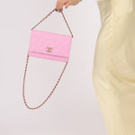 Chanel Sakura Caviar Wallet on Chain - FashioNica