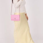 Chanel Sakura Caviar Wallet on Chain - FashioNica