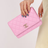 Chanel Sakura Caviar Wallet on Chain - FashioNica