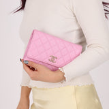Chanel Sakura Caviar Wallet on Chain - FashioNica