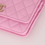 Chanel Sakura Caviar Wallet on Chain - FashioNica