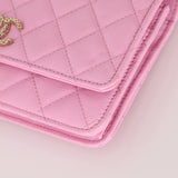 Chanel Sakura Caviar Wallet on Chain - FashioNica