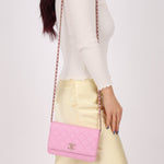 Chanel Sakura Caviar Wallet on Chain - FashioNica