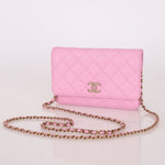 Chanel Sakura Caviar Wallet on Chain - FashioNica