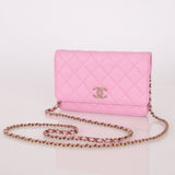 Chanel Sakura Caviar Wallet on Chain - FashioNica
